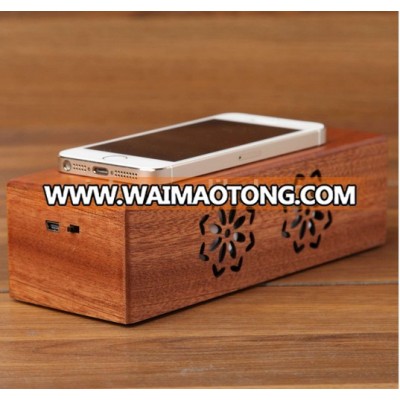 Hot Sale Professional amplifer wooden bamboo music Mini Speaker