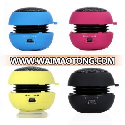 2016 portable mini cute hamburger design subwoofer USB Speaker for mobile phones