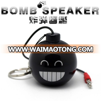 Innovation Product Creative Cute Mini Portable Bomb Subwoofer Speaker with led light