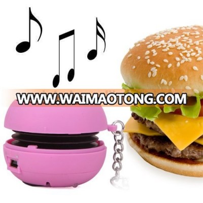 New Creative Hamburger Design Amplifer portable Music Mini Speaker